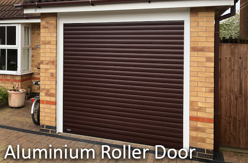 Aluminium roller shutter garage door