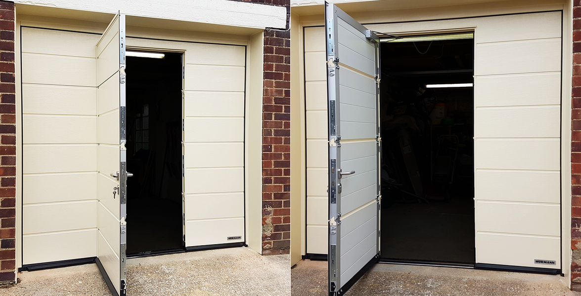 Hormann Sectional Door with Wicket Pedestrian Door 