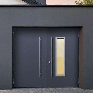Teckentrup 62-2 insulated side hinged doors in Anthracite