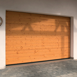 Timber sectional garage doors