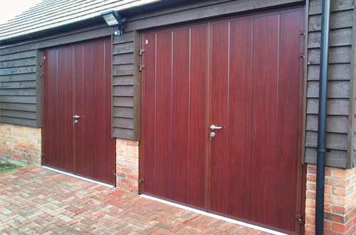 Pair of Teckentrup Side Hinged Garage Doors