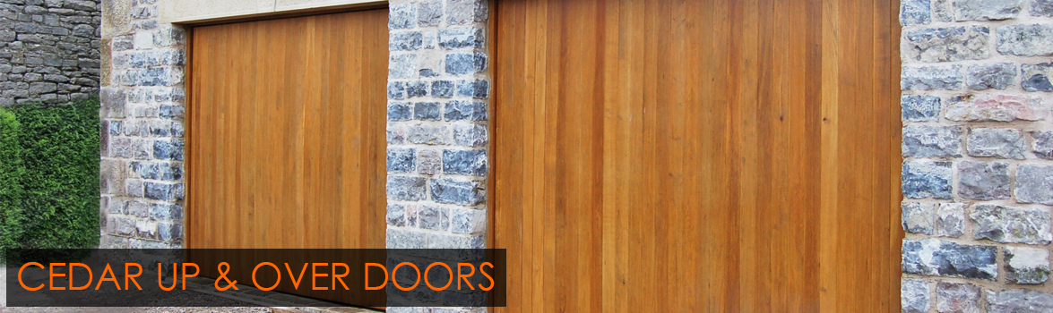 Cedar Up and Over timber garage doors 