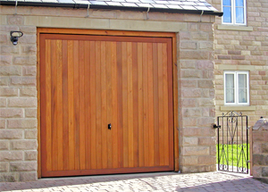 Timber up and over garage door by Cedar Doors