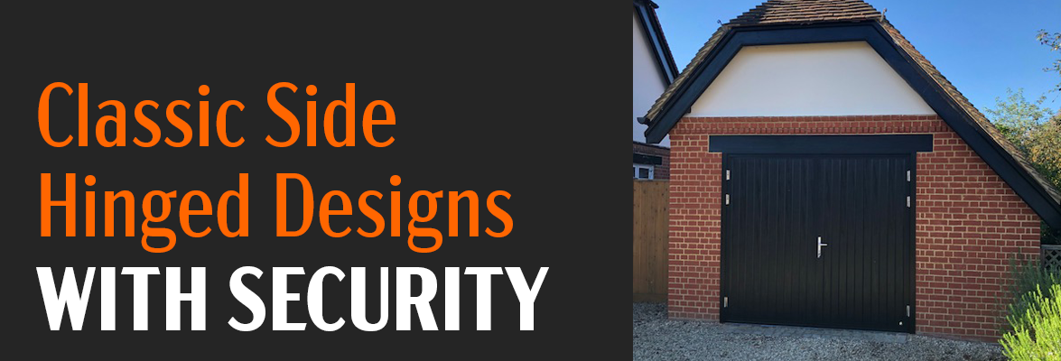 Classic Side Hinged Garage Door Designs with Security 