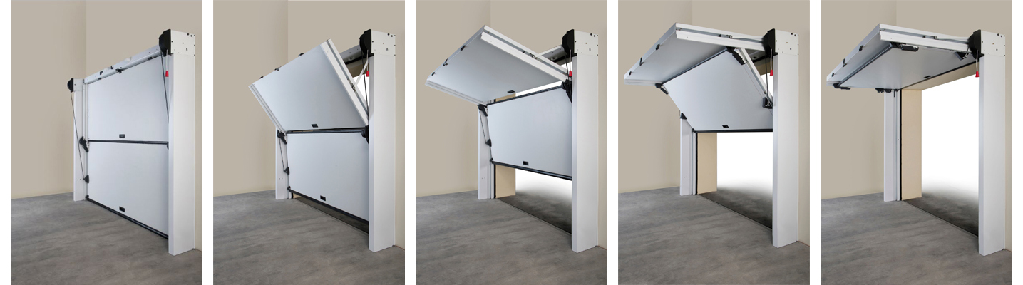 Trackless securlap Garage Door