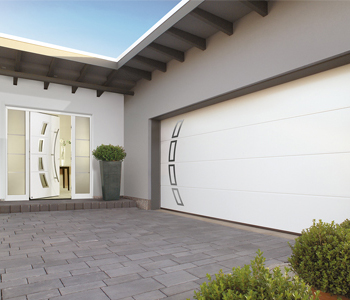 Matching Front Entrance and Garage Doors