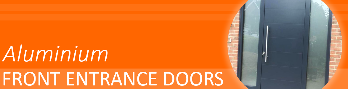 Aluminium front entrance doors at The Garage Door Centre