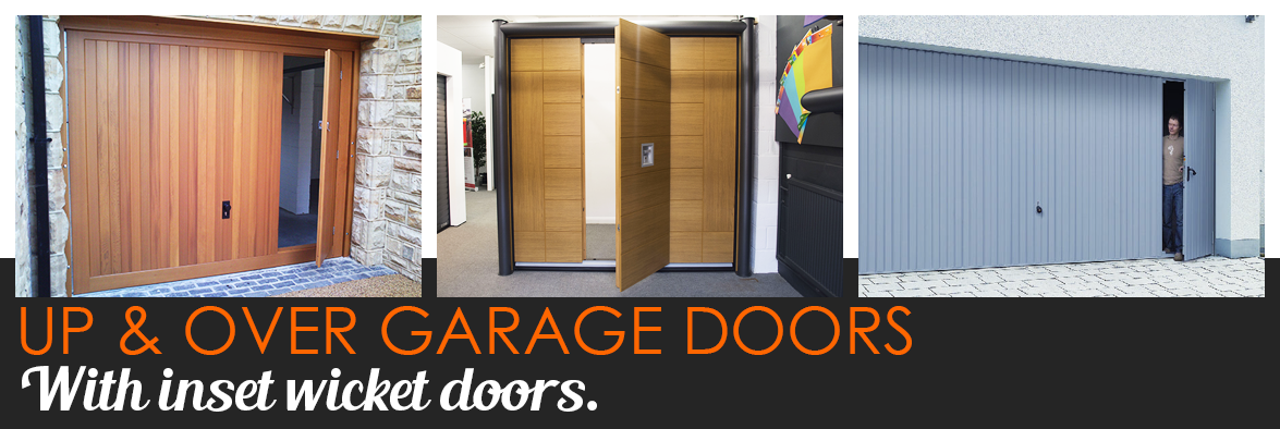 Up and Over garage doors with wicket door