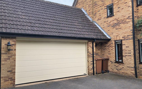 Hormann LPU 42 Sectional Garage Door in Heritage Colour Light Ivory 