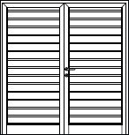 Hormann side-hinged garage door infill design s ribbed