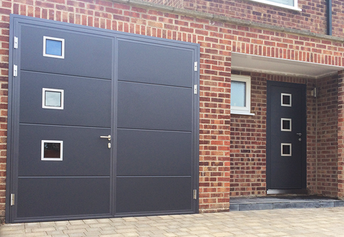 Matching Garage Entrance Doors from The Garage Door Centre UK