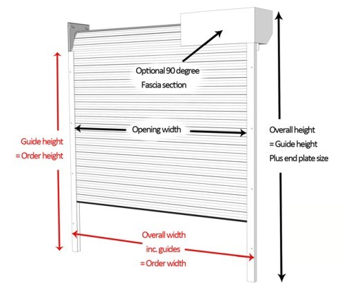 Insulated Roller Shutter garage door measuring guide 