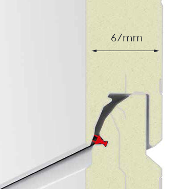 67mm thick sectional door panel