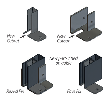 Excel roller door improved feet