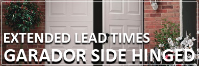 Extended lead times on Garador side hinged garage doors