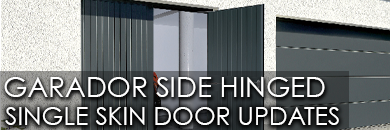 Garador side hinged single skin garage door updates for June 2021