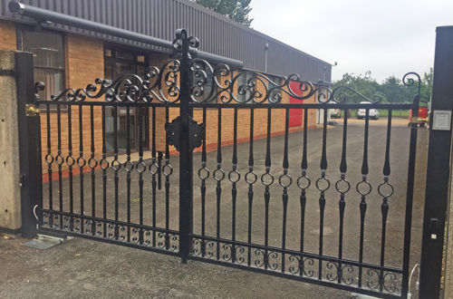 The Garage Door Centre gate installed for showroom