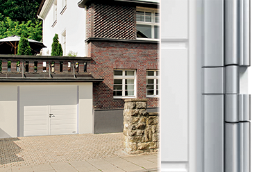 Hormann DFT 42 side hinged garage door with concealed hinges 