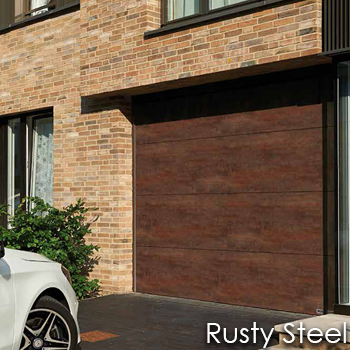 Rusty Steel Sectional Garage Door by Hormann