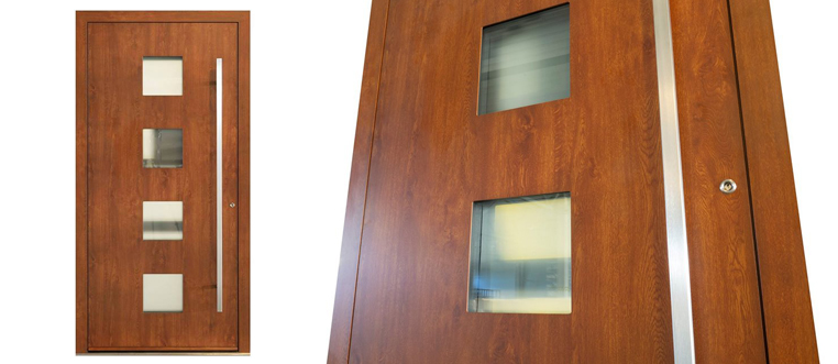 Ryterna Entrance Doors with Golden Oak Woodgrain Finish 