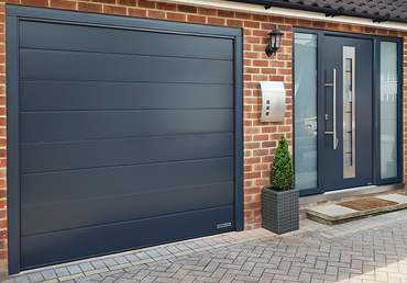 Anthracite Sectional and Front Entrance Door