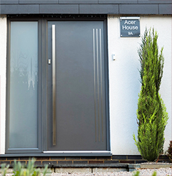 Modern and sleek front entrance doors from Solidor 