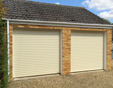 Aluminium, Insulated Roller Garage Door in Ivory 