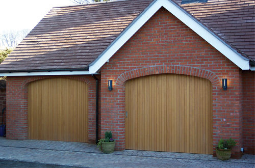 Round the corner garage door