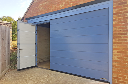 Sectional Garage Door with Inset Wicket Pedestrian Door