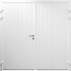 Carteck standard ribbed vertical side hinged garage door