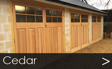 Cedar Side Hinged Garage Doors in Product Catalogue 