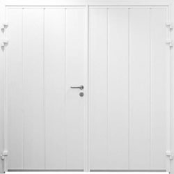 Centre ribbed vertical Carteck side hinged garage door