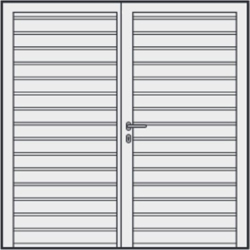 Hormann S Ribbed side hinged garage door