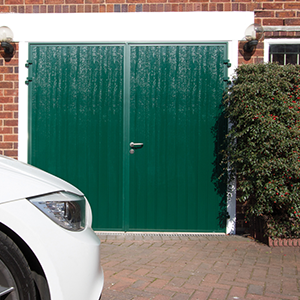 Side-hinged garage door
