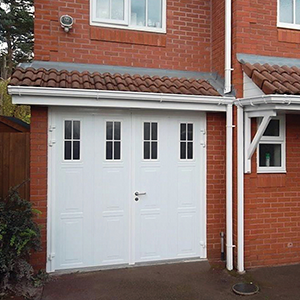 Side-hinged garage door