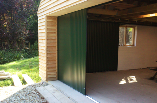 Timber And Commercial Sliding Garage Doors, Round The Corner Sliding Door Track