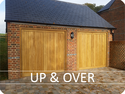 Up and over hardwood timber garage doors