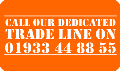Call our dedicated trade line on 01933 448855