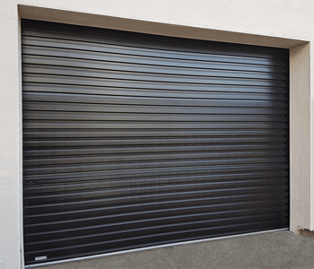 Black Gliderol steel roller garage door