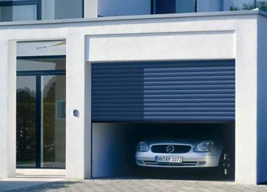 Hormann Roller Garage Door in Steel Blue (RAL 5011)