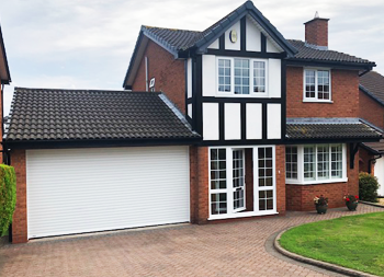 White Insulating Roller Shutter Garage Door