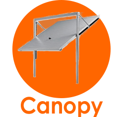 Canopy garage doors