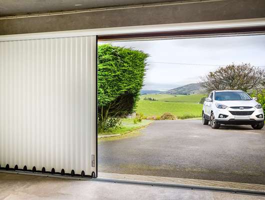SWS Vertico Round the Corner garage door 