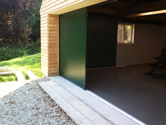 SWS Vertico Round the Corner garage door 