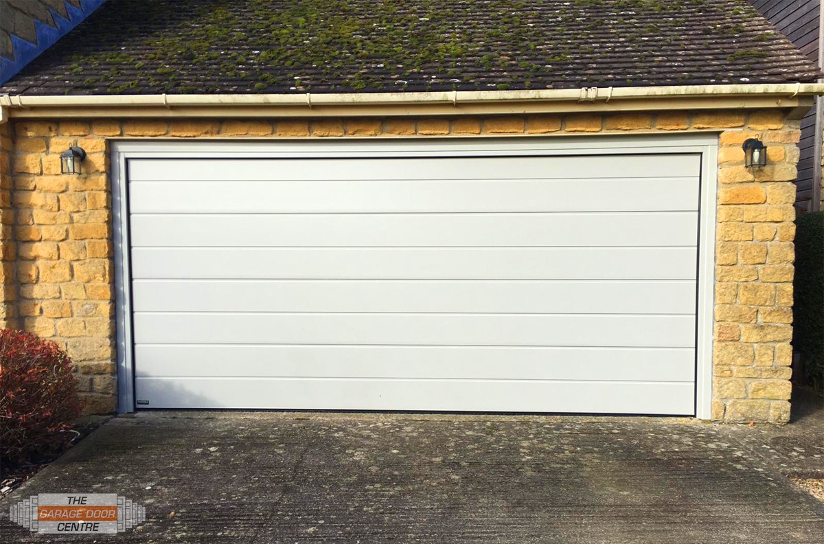 white sectional garage door