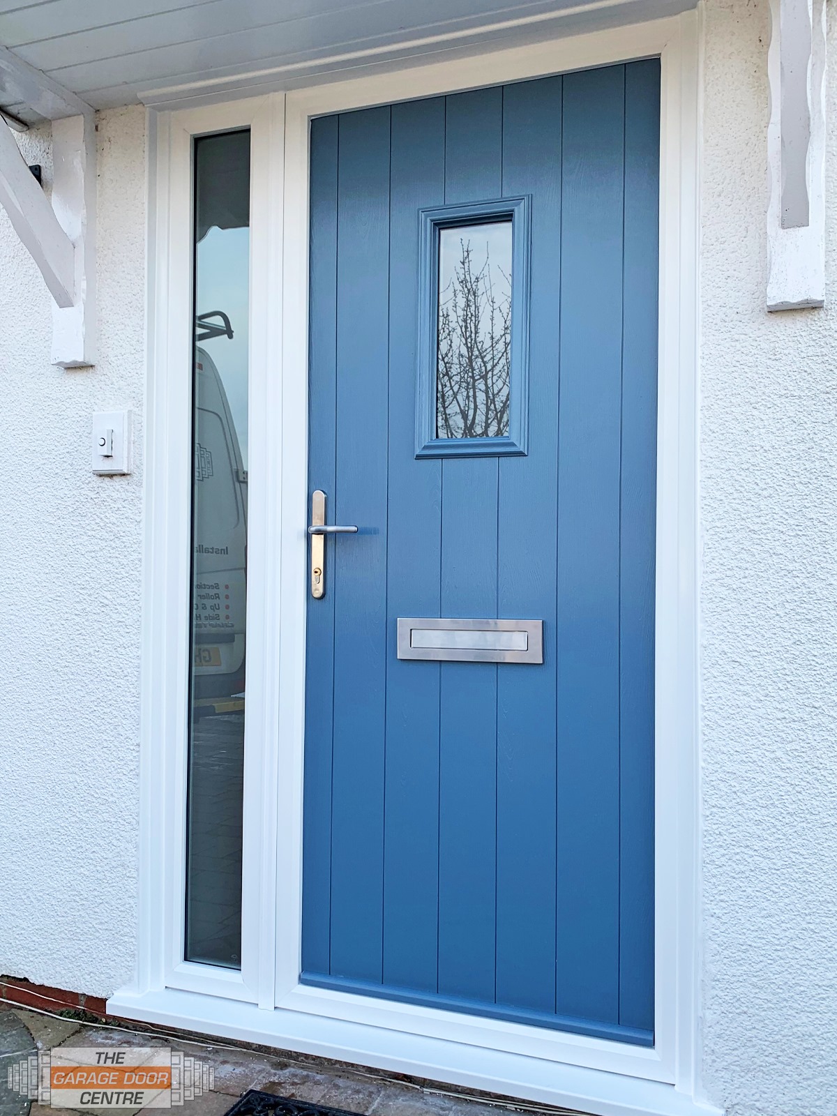 Blue Pedestrian door 