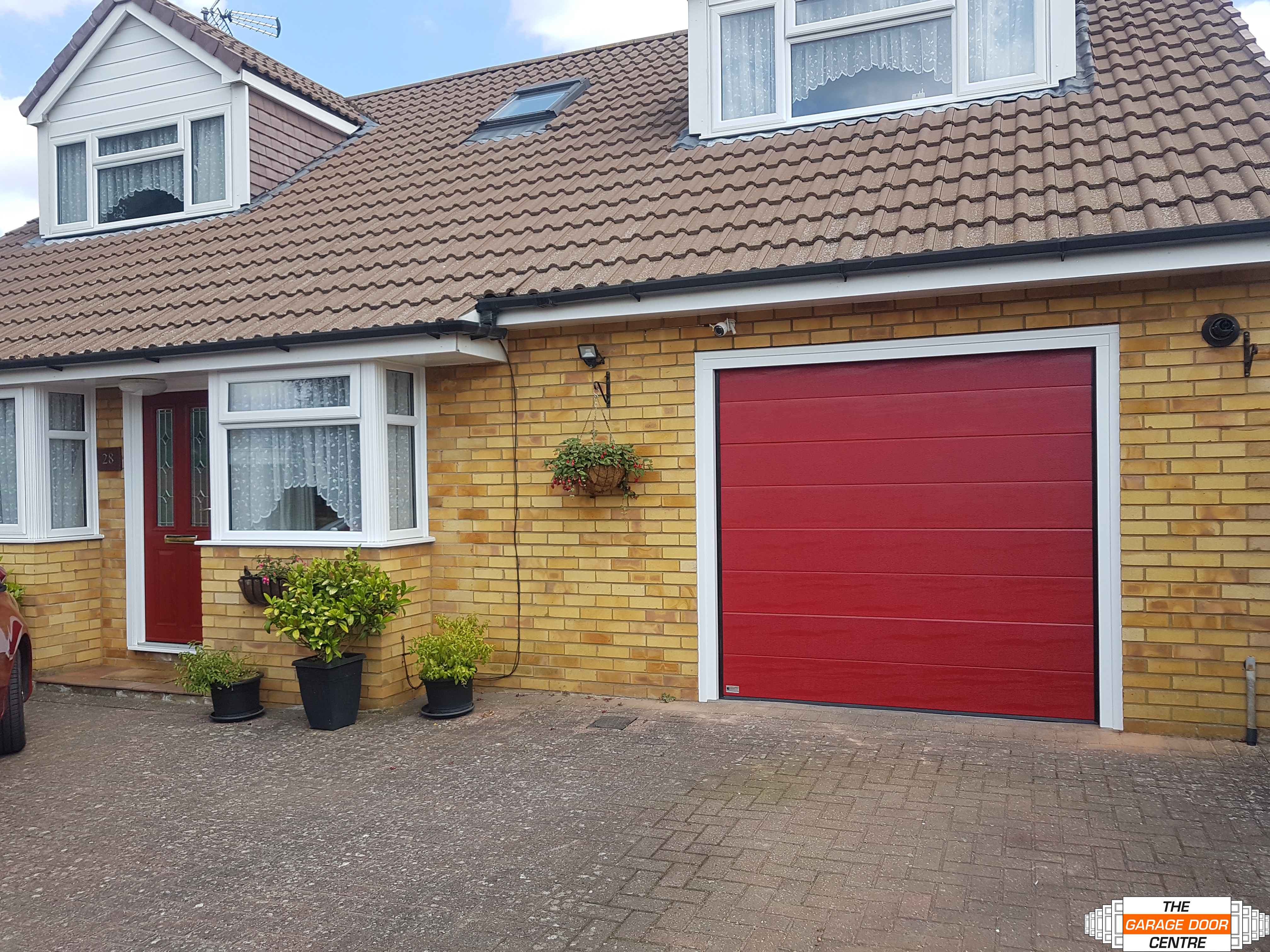 Red Garage door