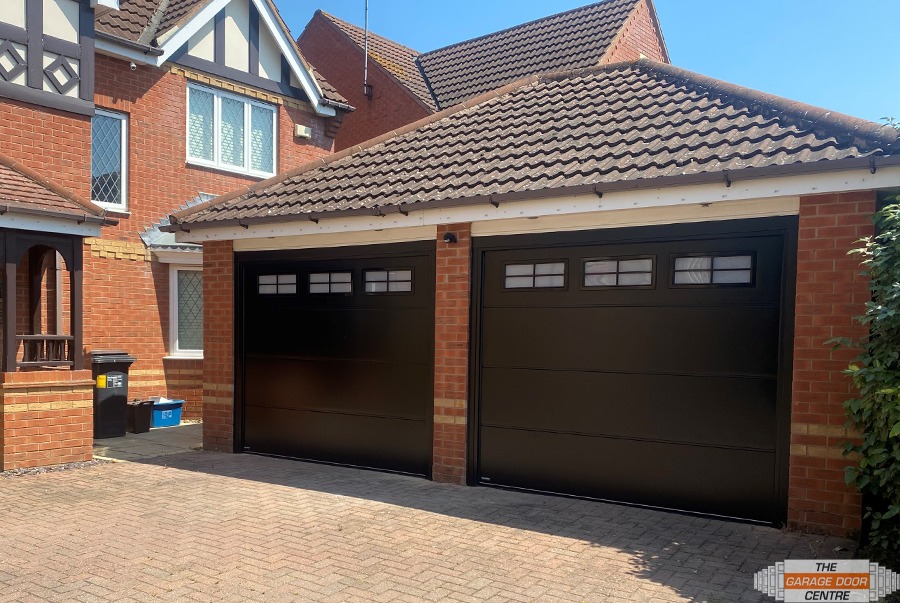 Black Insulated sectional door