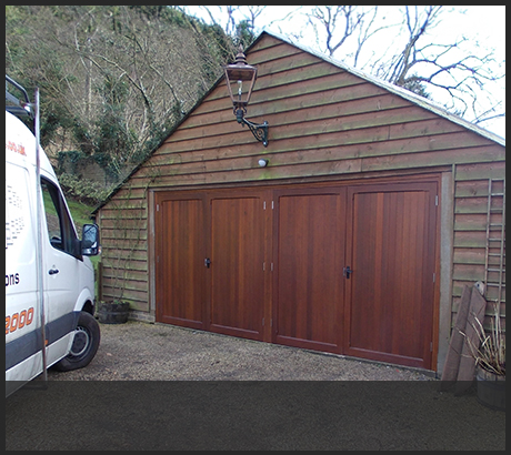 double timber side hinged