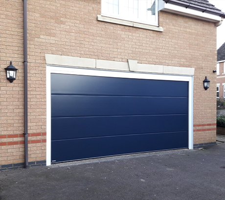 Blue Sectional Garage Door